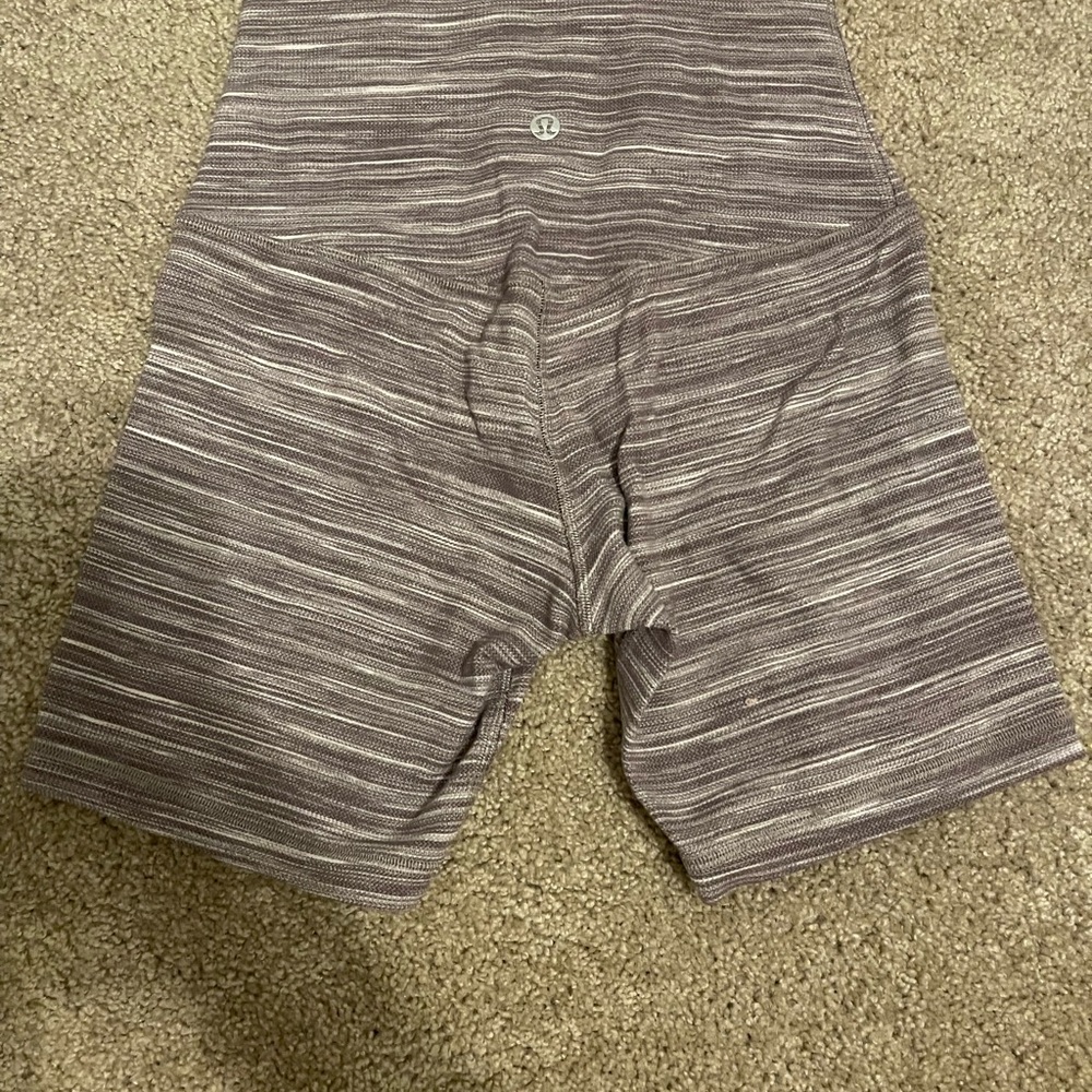 Lulu lemon purple and white bike shorts! Size 4!